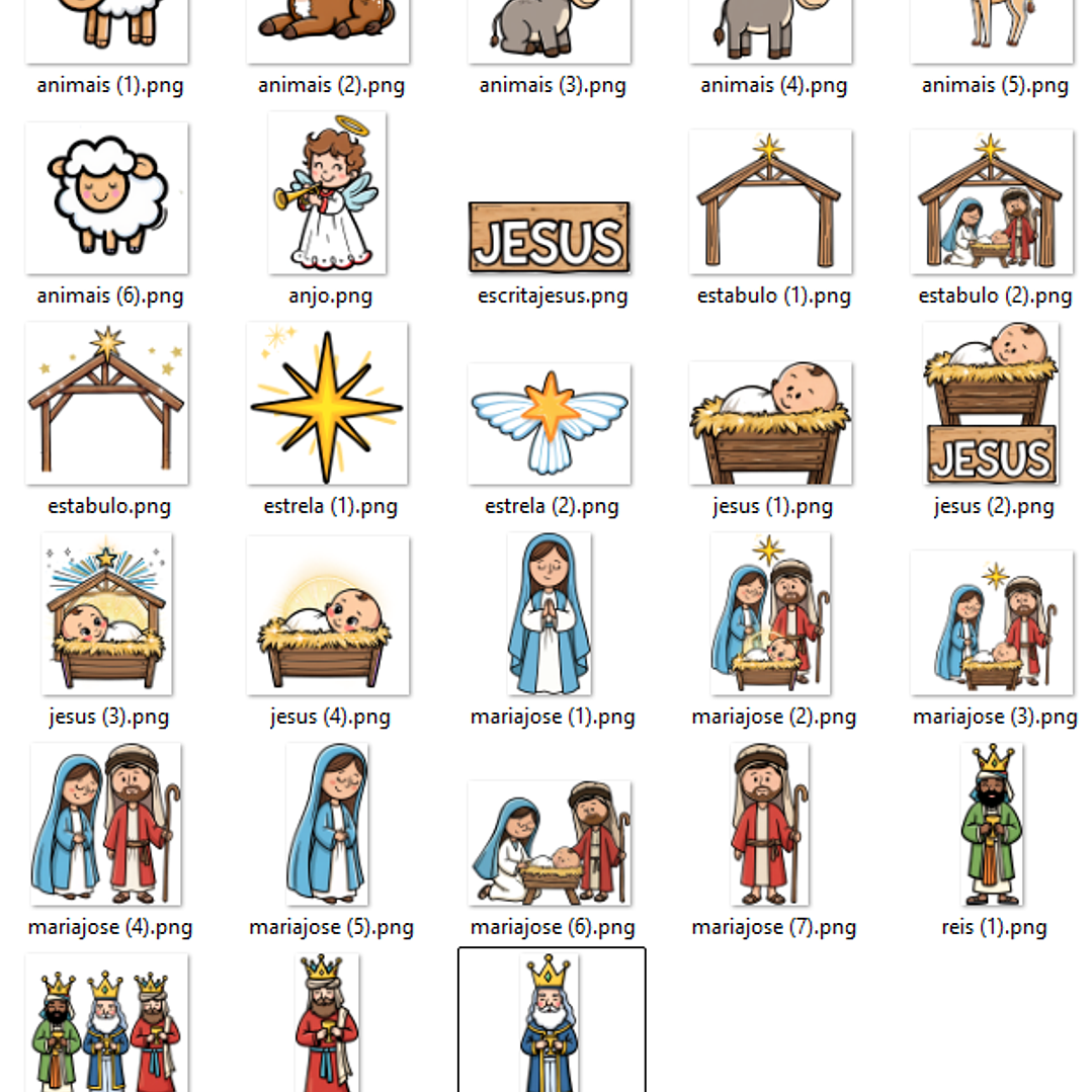 Kit digital Presépio Arquivo em Png 5