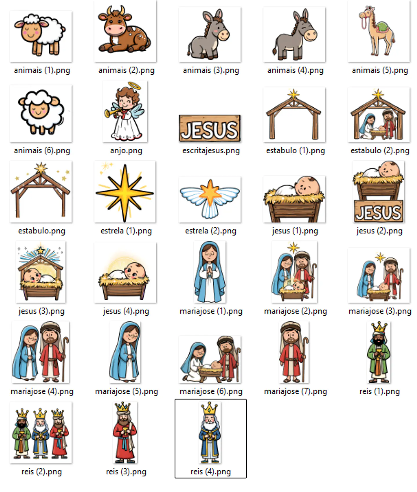 Kit digital Presépio Arquivo em Png 5