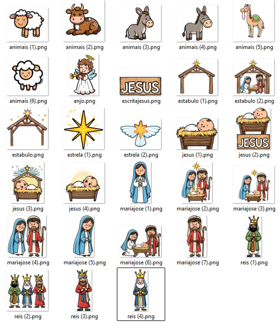 Kit digital Presépio Arquivo em Png 5