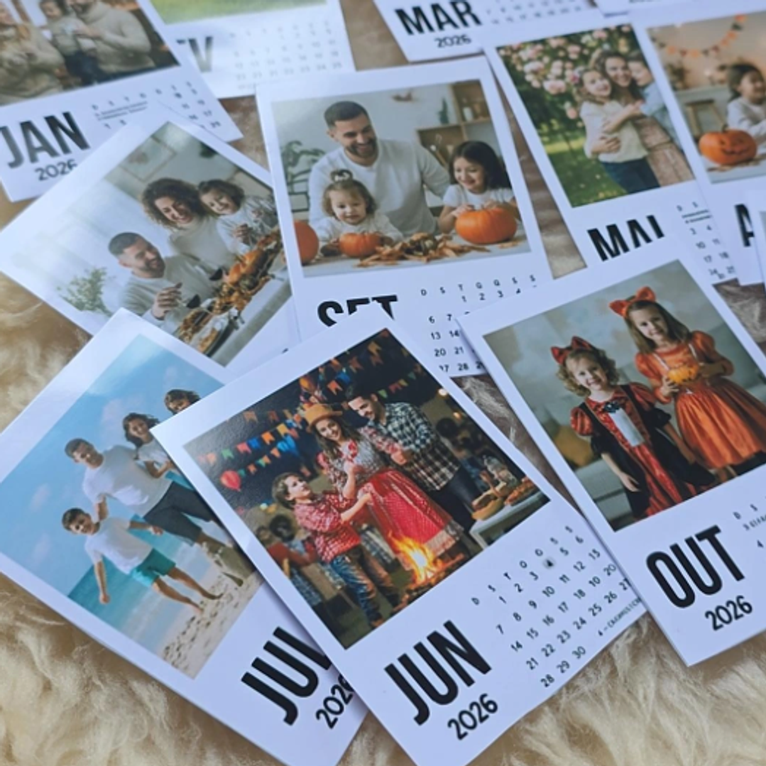 Calendário Polaroid 2026 Editavel Canva Arquivos Pdf Png 5