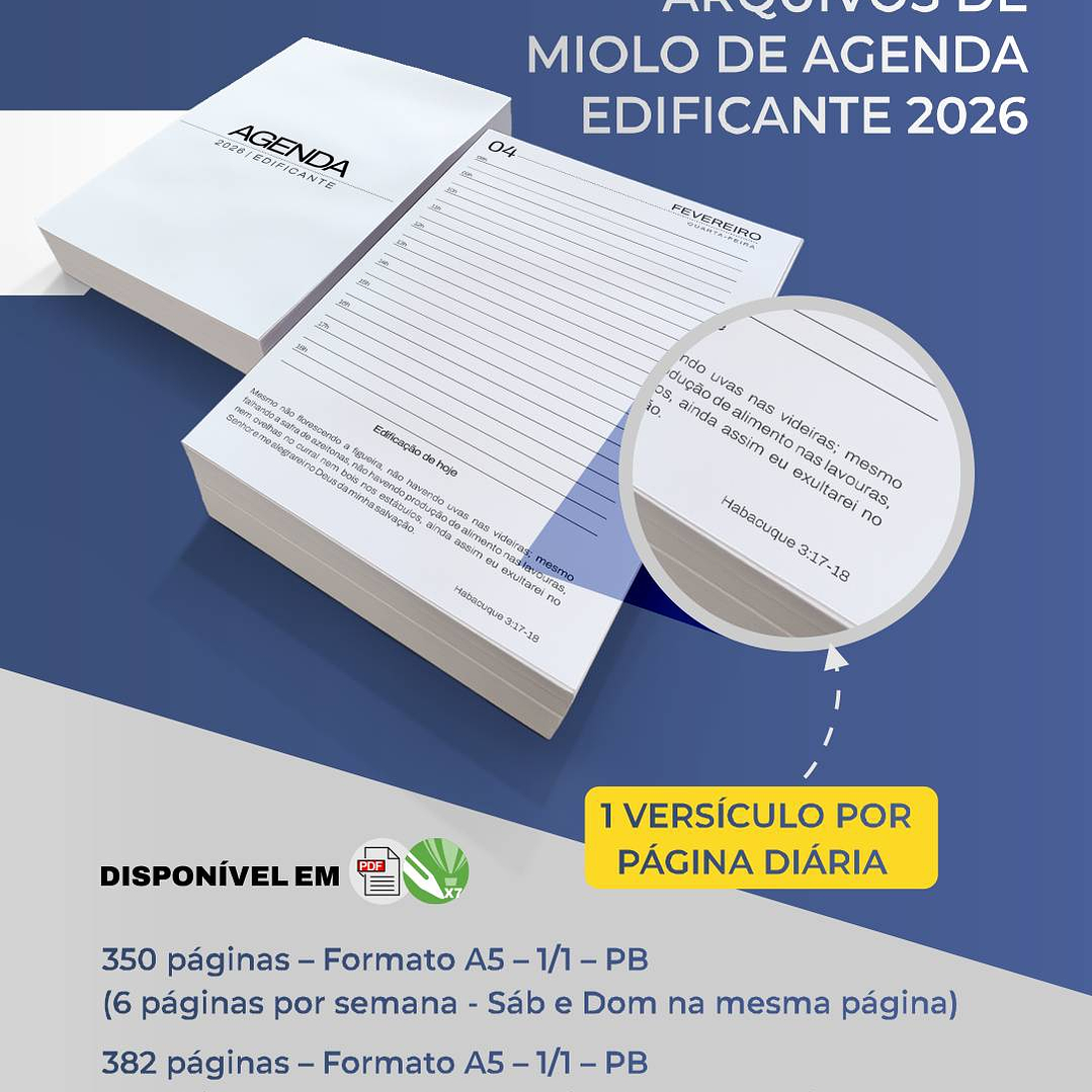 Arquivo Agenda Edificante Gospel 2026 Arquivo Editável  2