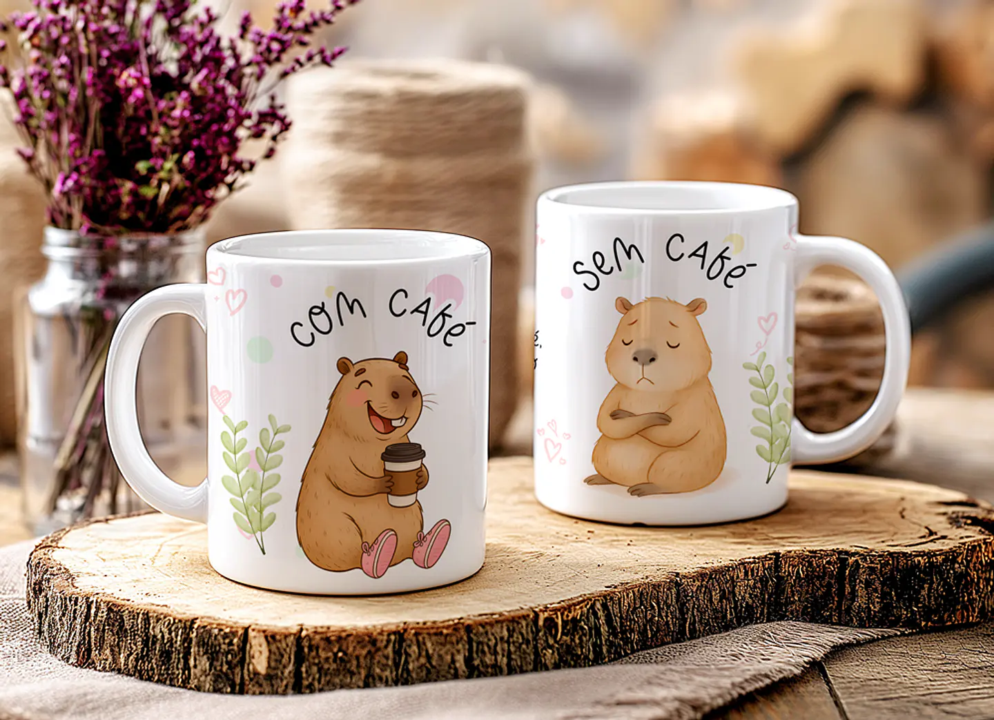 7 Artes para Caneca Capivara Ironica Arquivo Editável  1