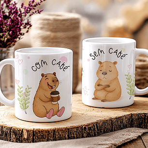 7 Artes para Caneca Capivara Ironica Arquivo Editável 