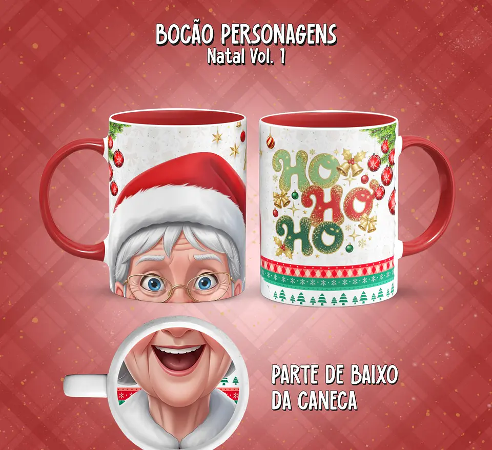11 Artes para Caneca Bocão Natal Vol. 1 Arquivo em Png  2