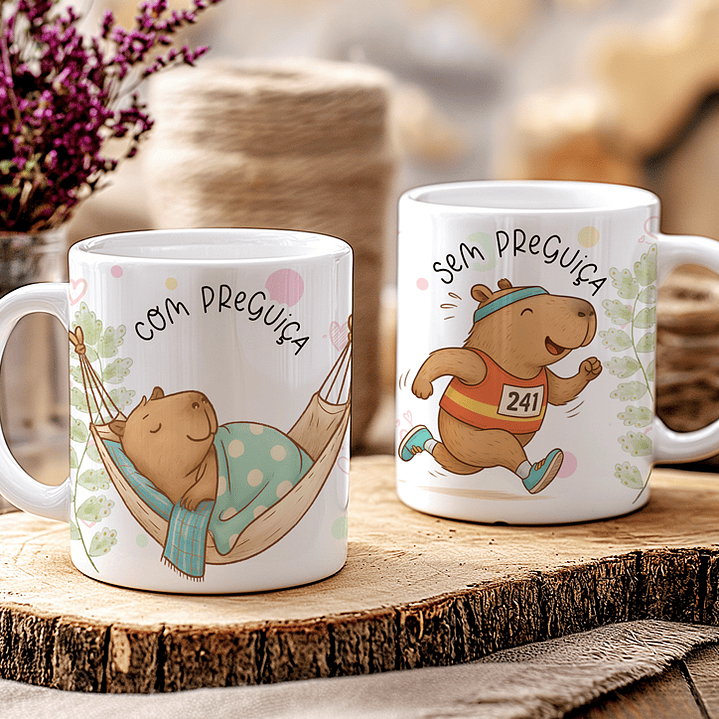 7 Artes para Caneca Capivara Ironica Arquivo Editável  3