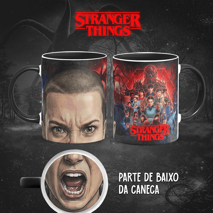 13 Artes para Caneca Bocão Stranger Things em Png 1