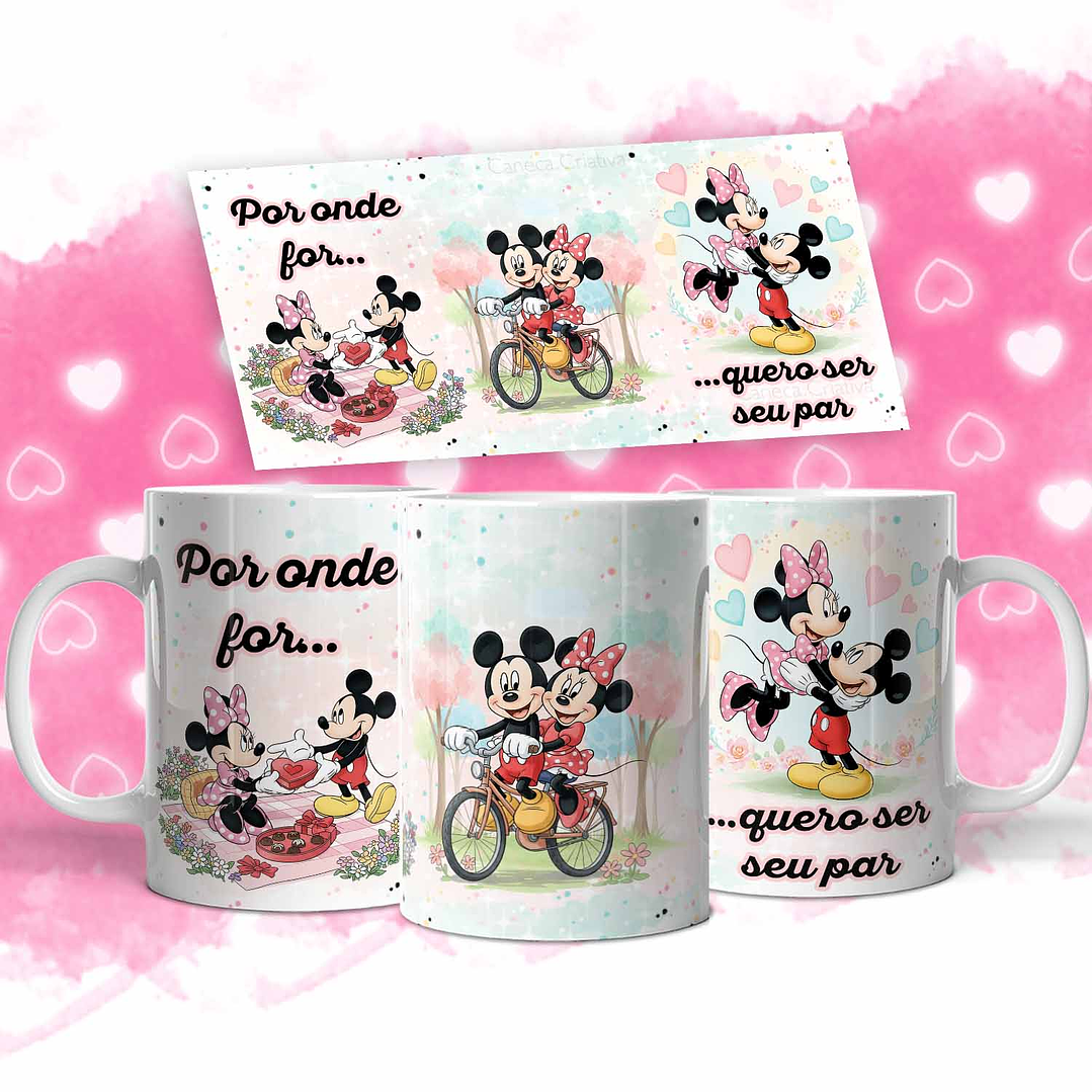 11 Artes para Caneca Mickey Namorados Arquivo em Jpg  2