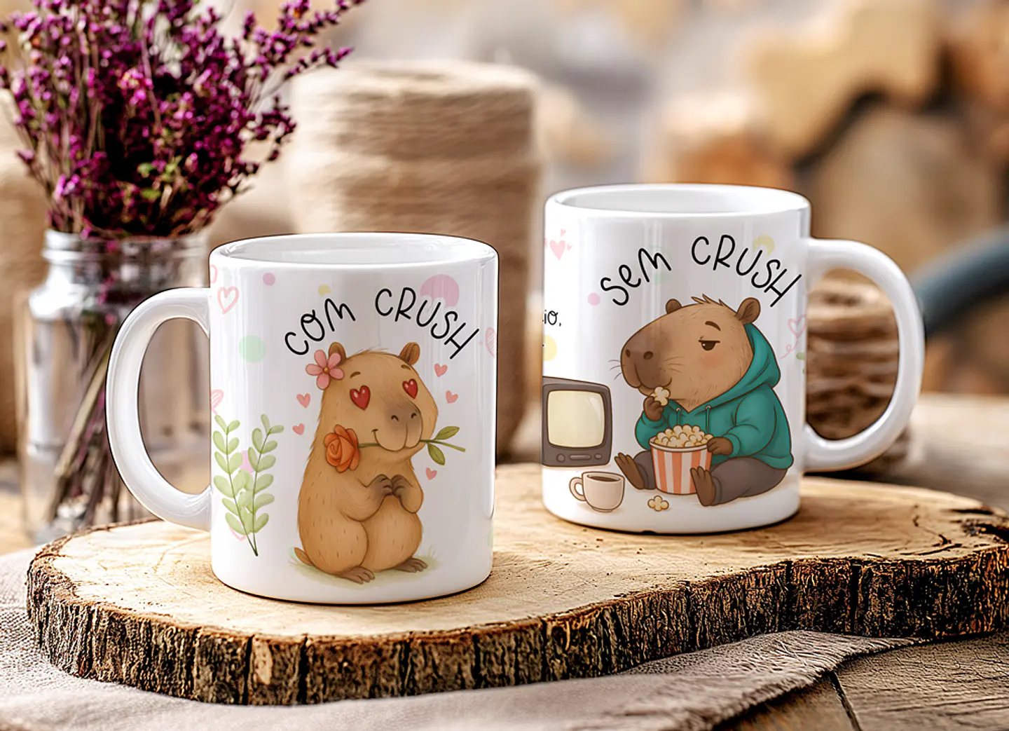 7 Artes para Caneca Capivara Ironica Arquivo Editável  4