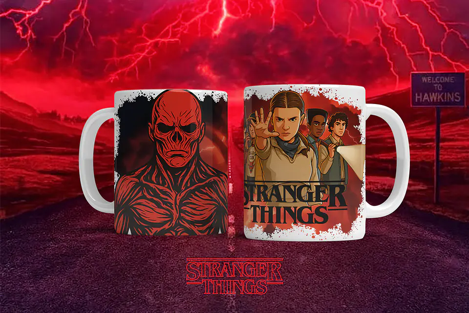 12 Artes para Caneca Stranger Things Arquivo em Png  2