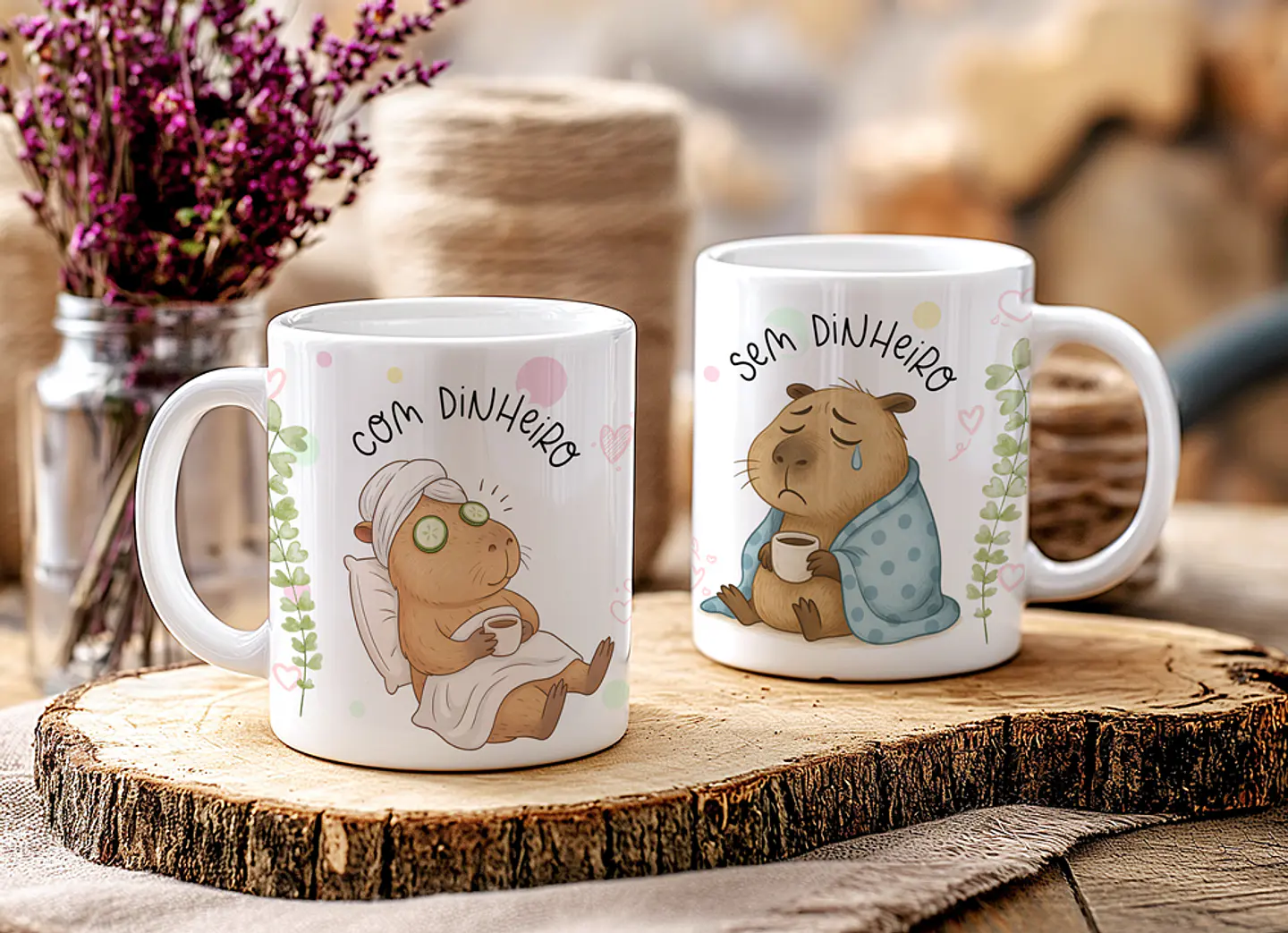7 Artes para Caneca Capivara Ironica Arquivo Editável  5