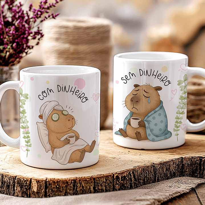 7 Artes para Caneca Capivara Ironica Arquivo Editável  5