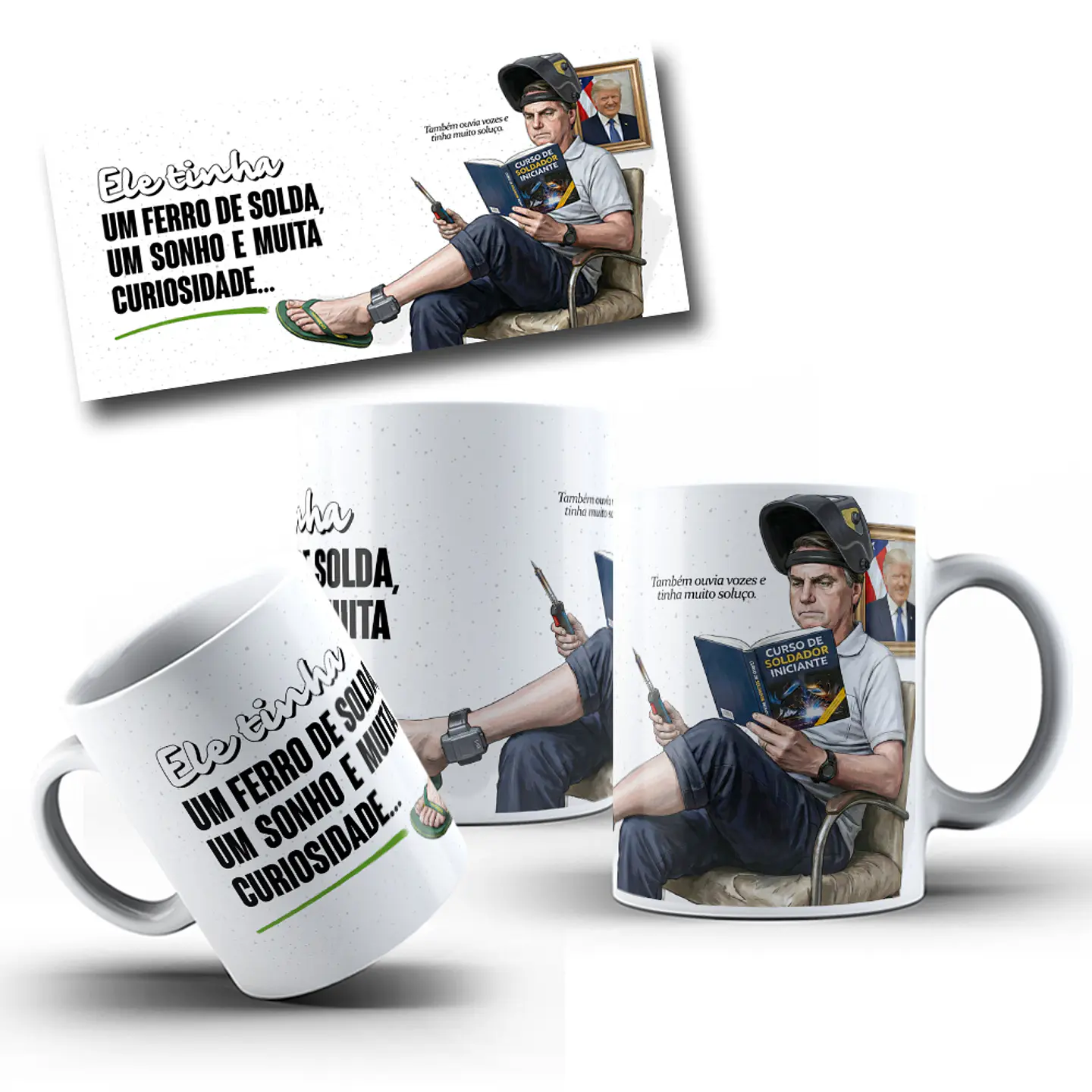 3 Artes para Caneca Soldador Bolsonaro Arquivo em Jpg  6