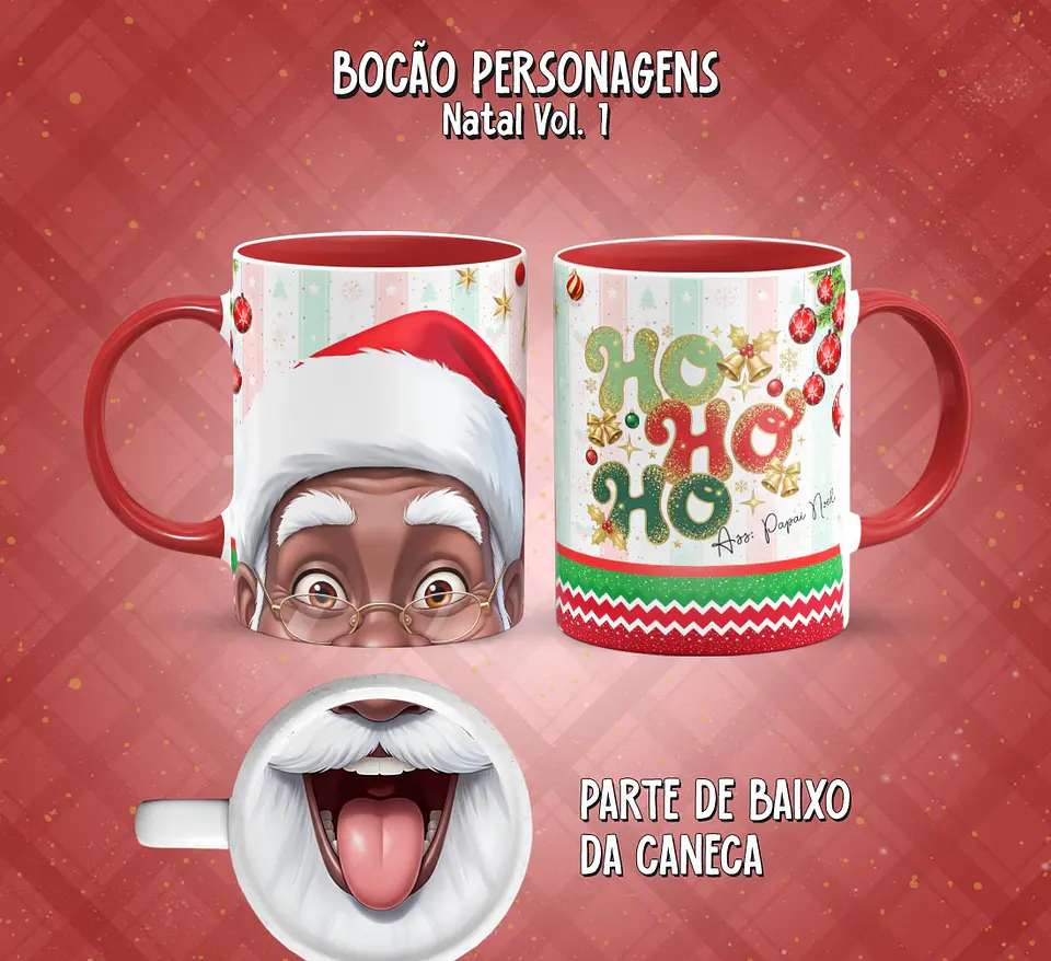 11 Artes para Caneca Bocão Natal Vol. 1 Arquivo em Png  6