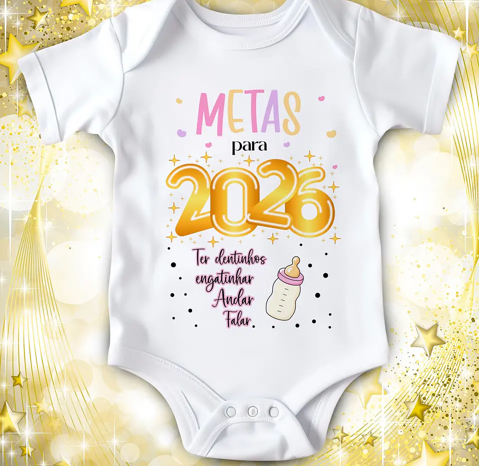 14 Artes para Camisa ou Body Ano Novo 2026 Arquivo Editável  2