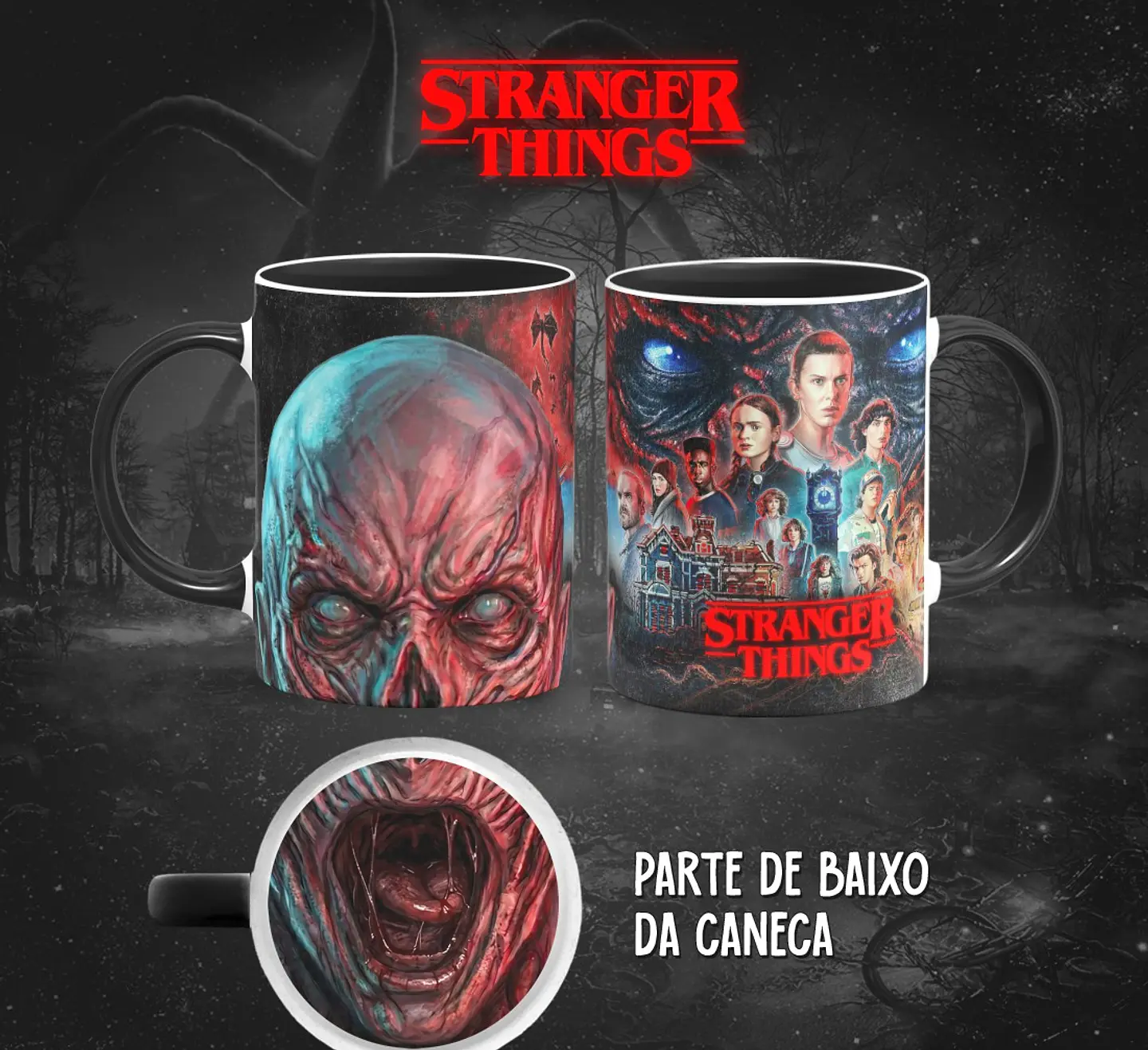 13 Artes para Caneca Bocão Stranger Things em Png 4