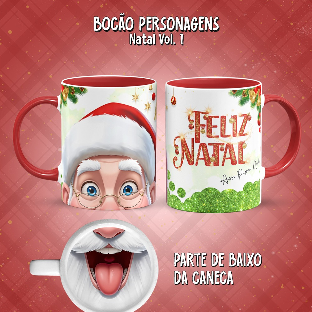 11 Artes para Caneca Bocão Natal Vol. 1 Arquivo em Png  10
