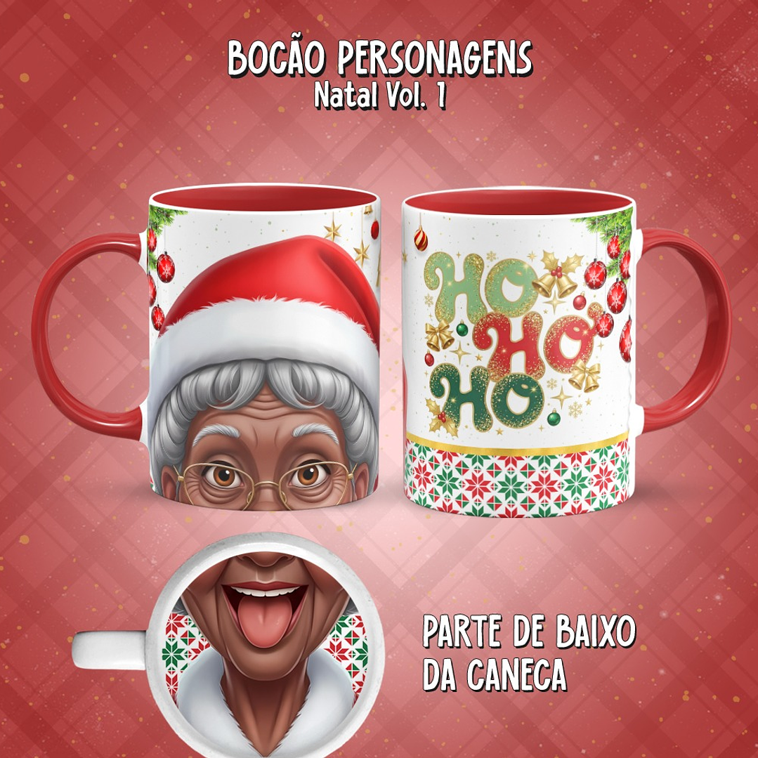 11 Artes para Caneca Bocão Natal Vol. 1 Arquivo em Png  11