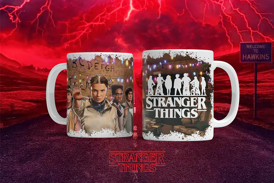 12 Artes para Caneca Stranger Things Arquivo em Png  8