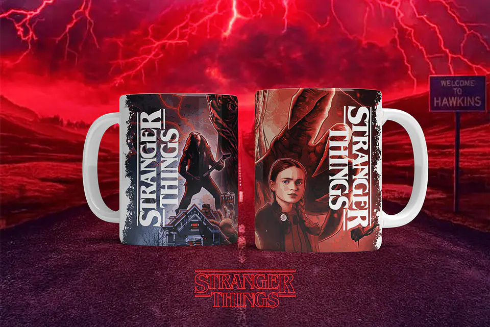 12 Artes para Caneca Stranger Things Arquivo em Png  9