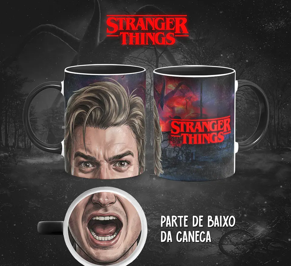 13 Artes para Caneca Bocão Stranger Things em Png 10