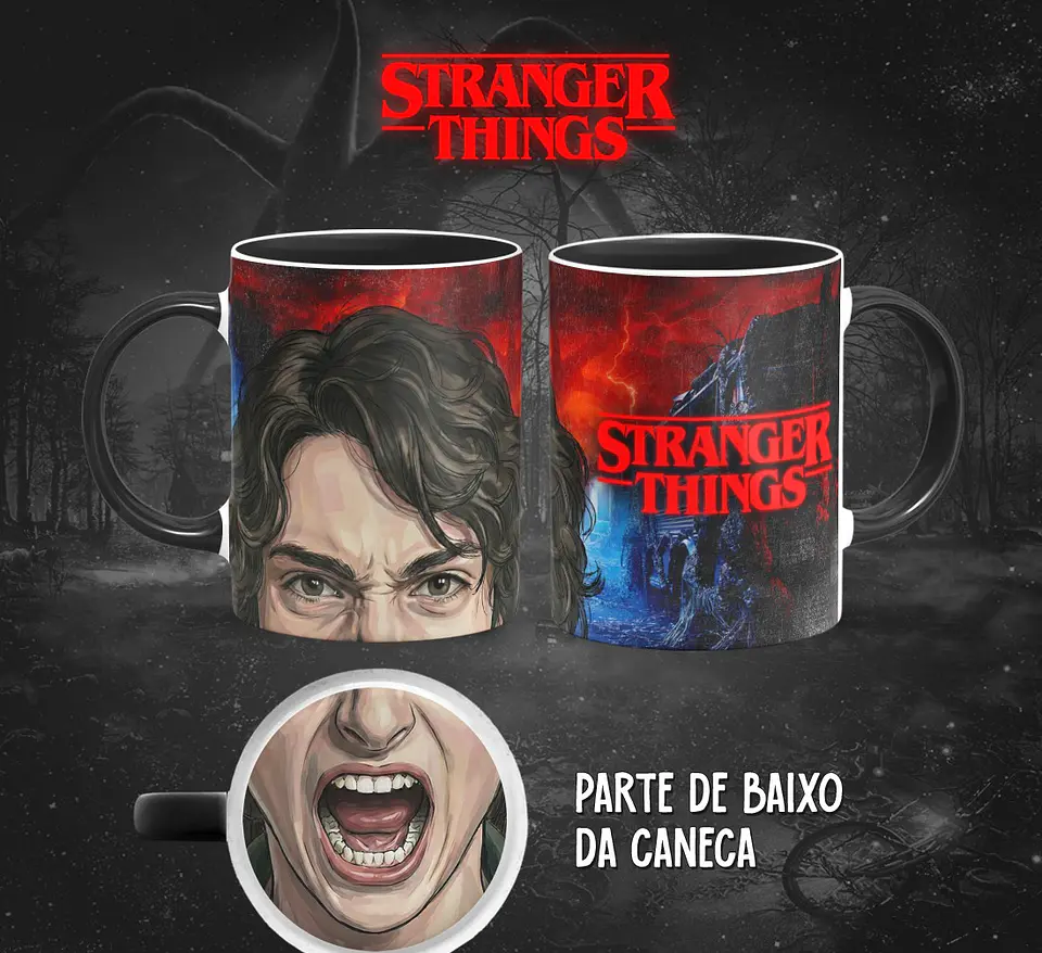 13 Artes para Caneca Bocão Stranger Things em Png 11