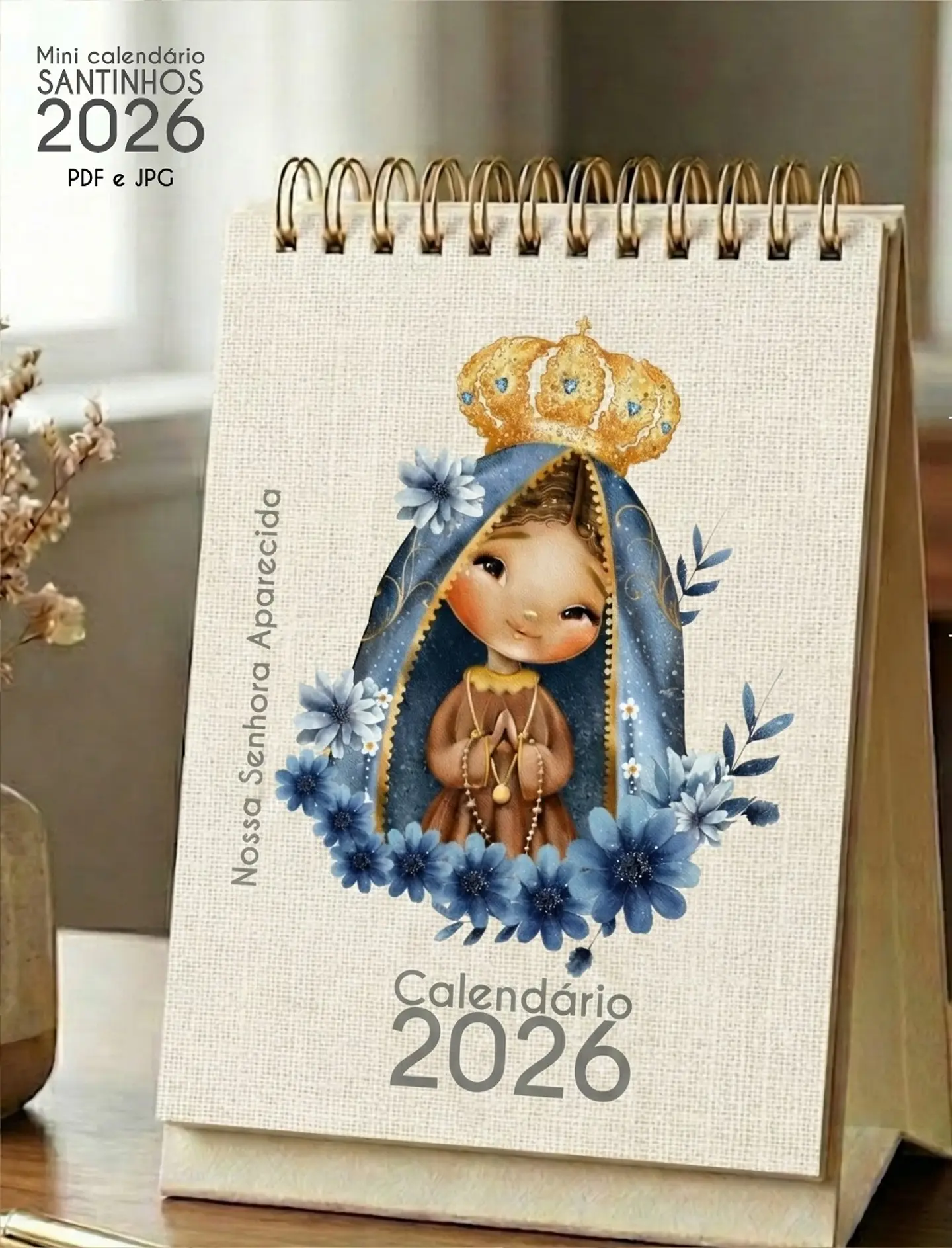 Arquivo Calendário de Mesa Santinhos 2026 Arquivo em Pdf  3