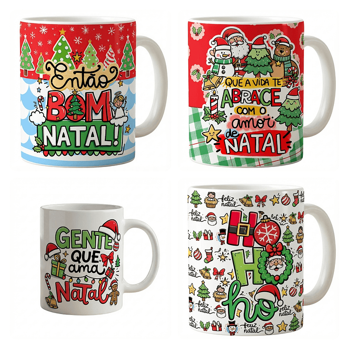 58 Artes para Caneca Natal Papai Noel Arquivo em Jpg 4