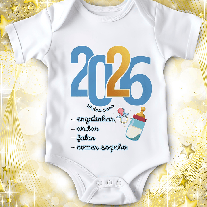 14 Artes para Camisa ou Body Ano Novo 2026 Arquivo Editável  10