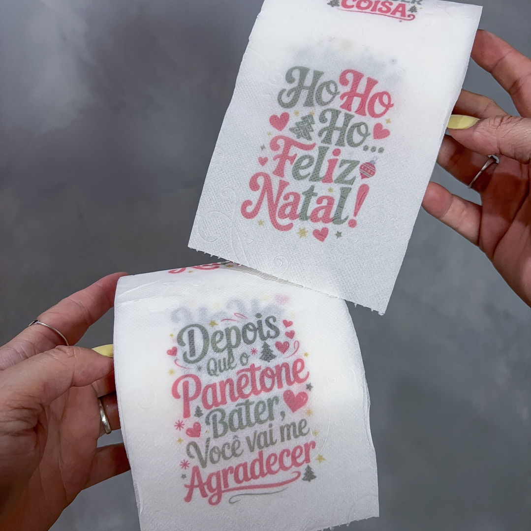 Arquivo para Sublimar Papel Higienico Natal Secreto Zueira Arquivo em Png 1