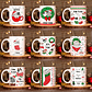20 Artes para Caneca Natal Gatinhos em Linhas Arquivo em Png - Thumbnail 5