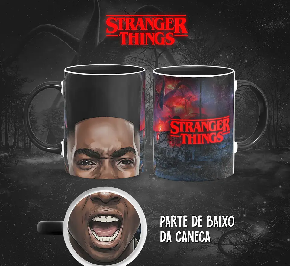 13 Artes para Caneca Bocão Stranger Things em Png 13