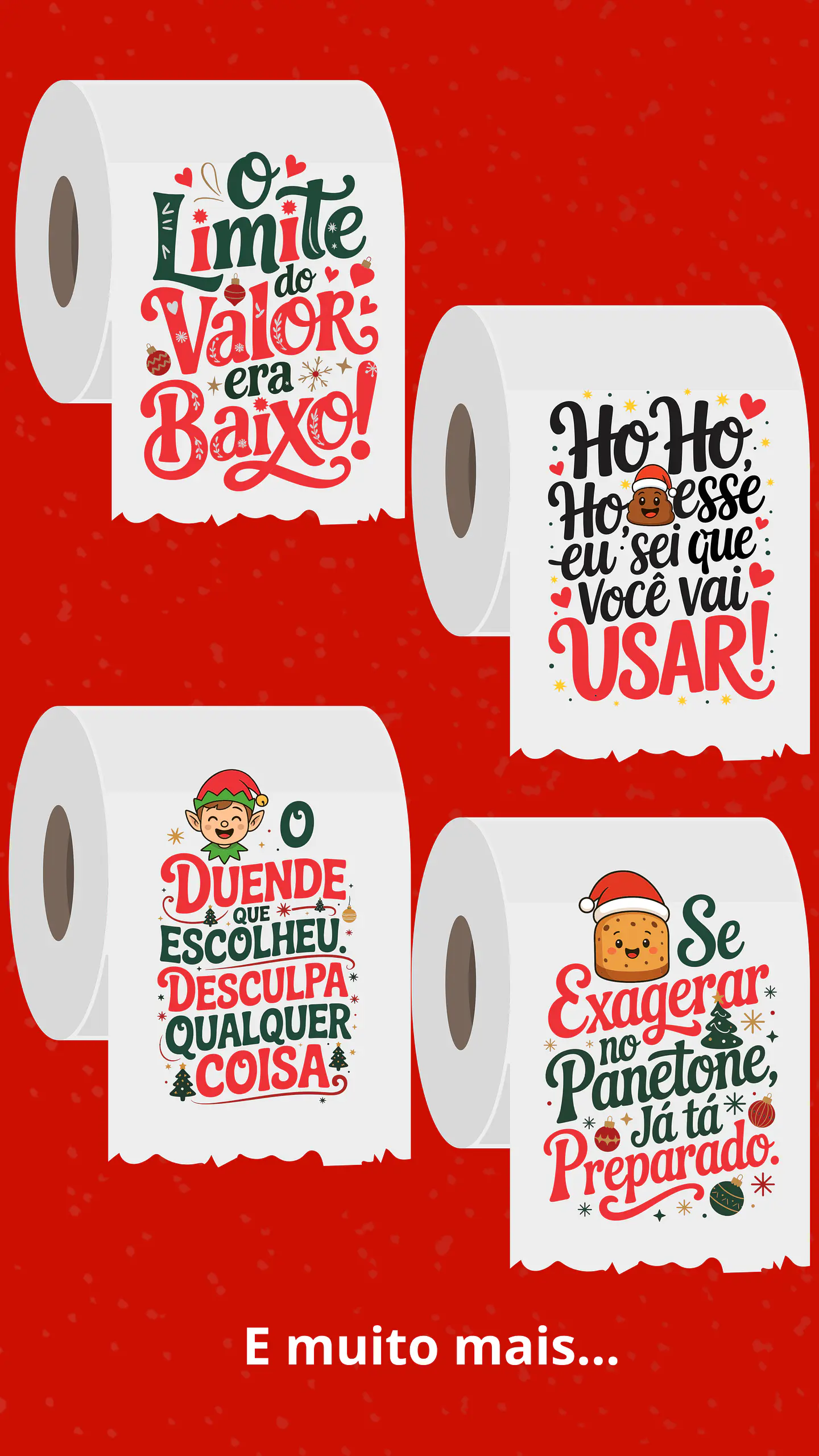 Arquivo para Sublimar Papel Higienico Natal Secreto Zueira Arquivo em Png 2