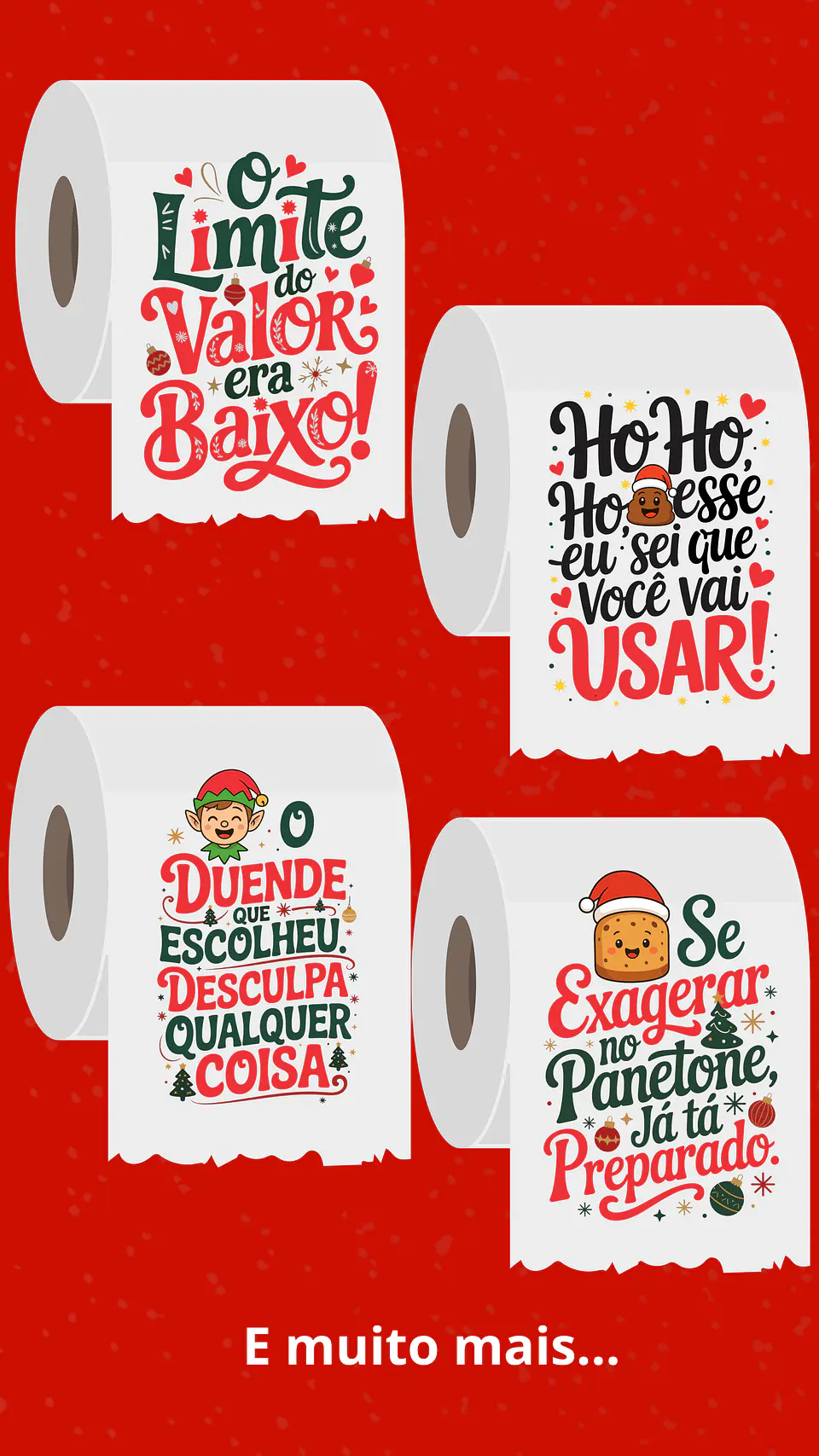 Arquivo para Sublimar Papel Higienico Natal Secreto Zueira Arquivo em Png 2