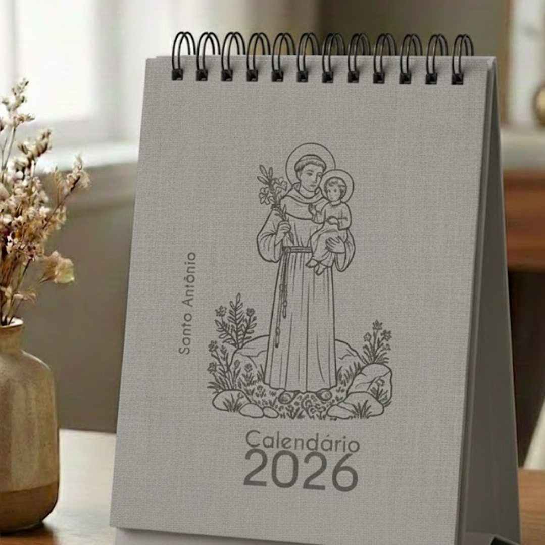 Arquivo Calendário de Mesa Santinhos 2026 Arquivo em Pdf  5