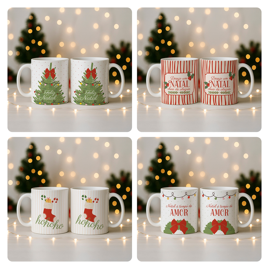 58 Artes para Caneca Natal Papai Noel Arquivo em Jpg 6