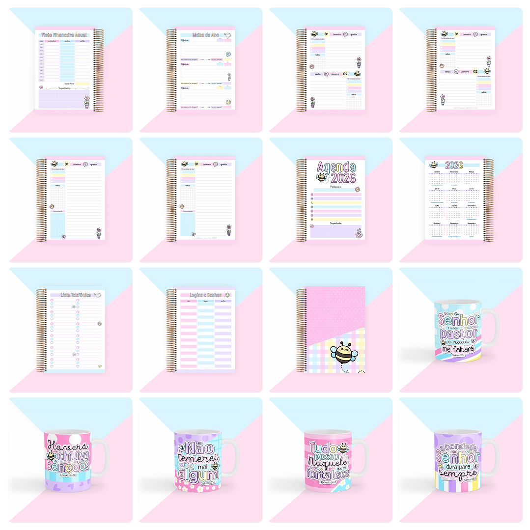 Kit Digital Versículos Fofinhos 6 - Encadernação 2026  3