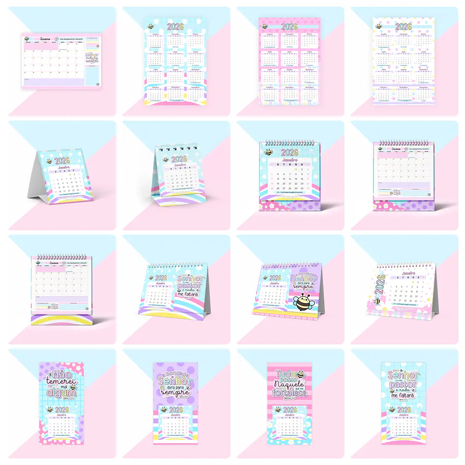 Kit Digital Versículos Fofinhos 6 - Encadernação 2026  4