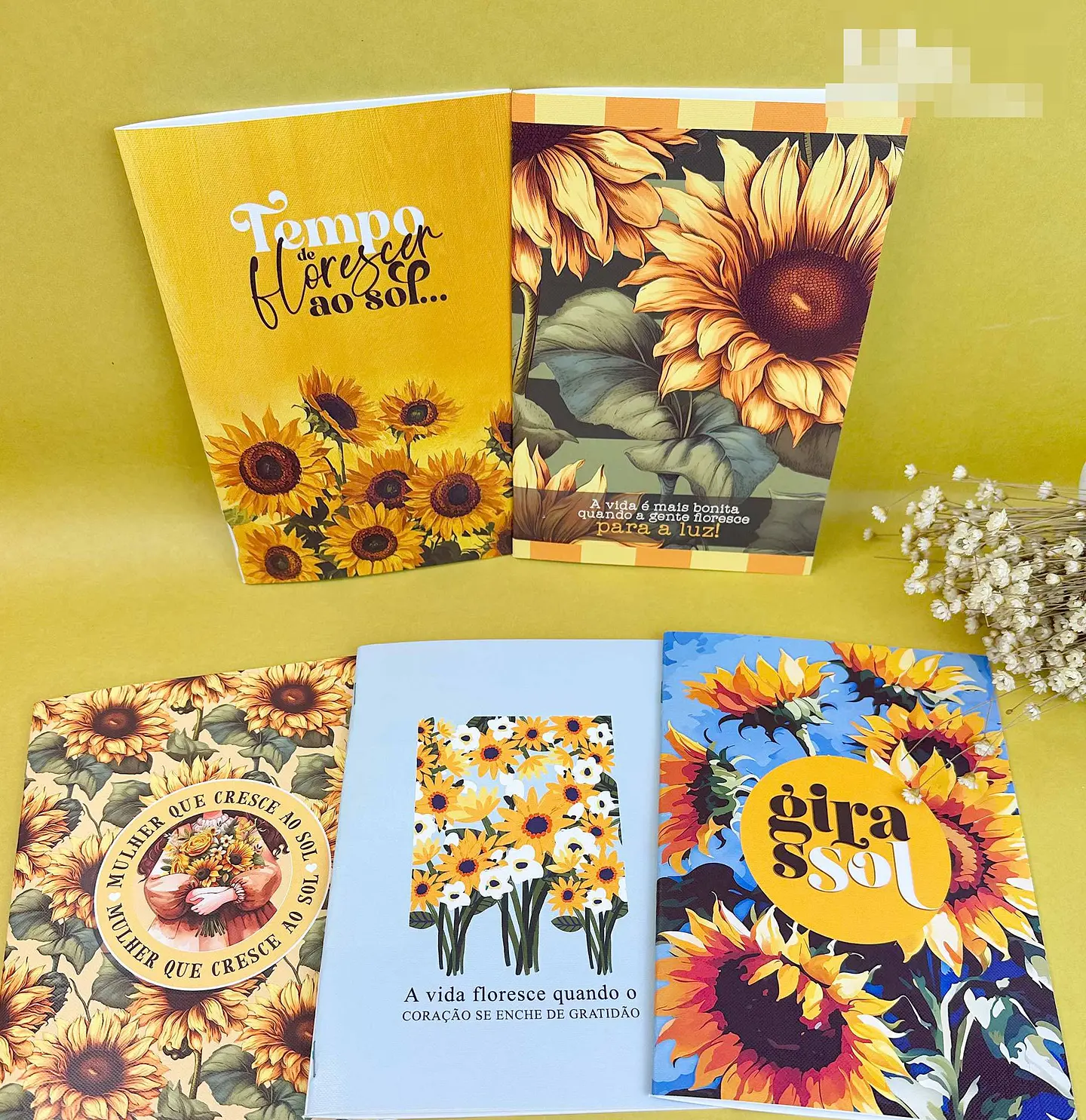 Combo encadernação + Kit digital Girassol Arquivo em Png 5