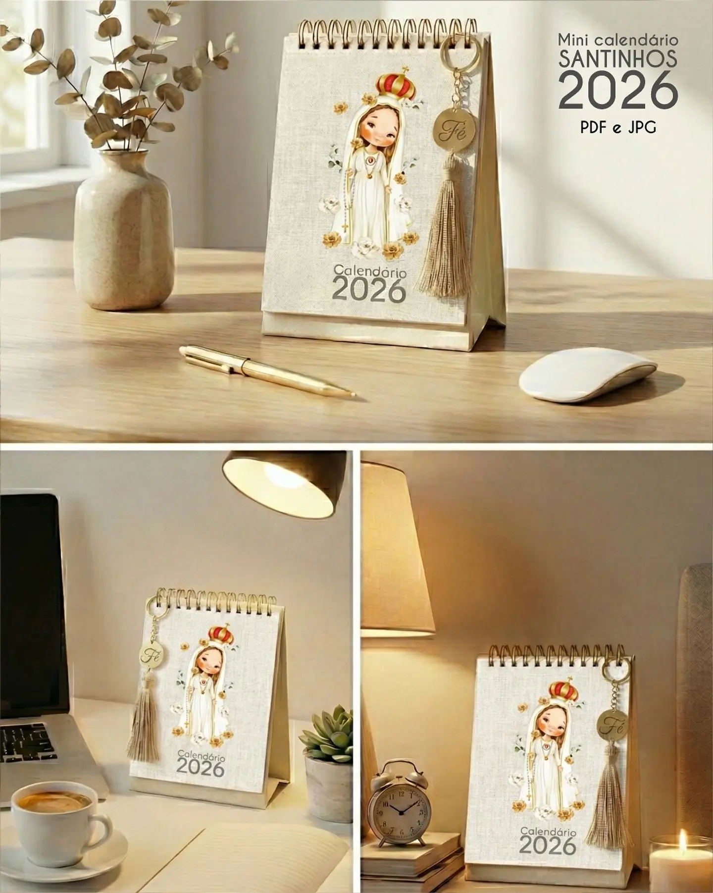 Arquivo Calendário de Mesa Santinhos 2026 Arquivo em Pdf  11