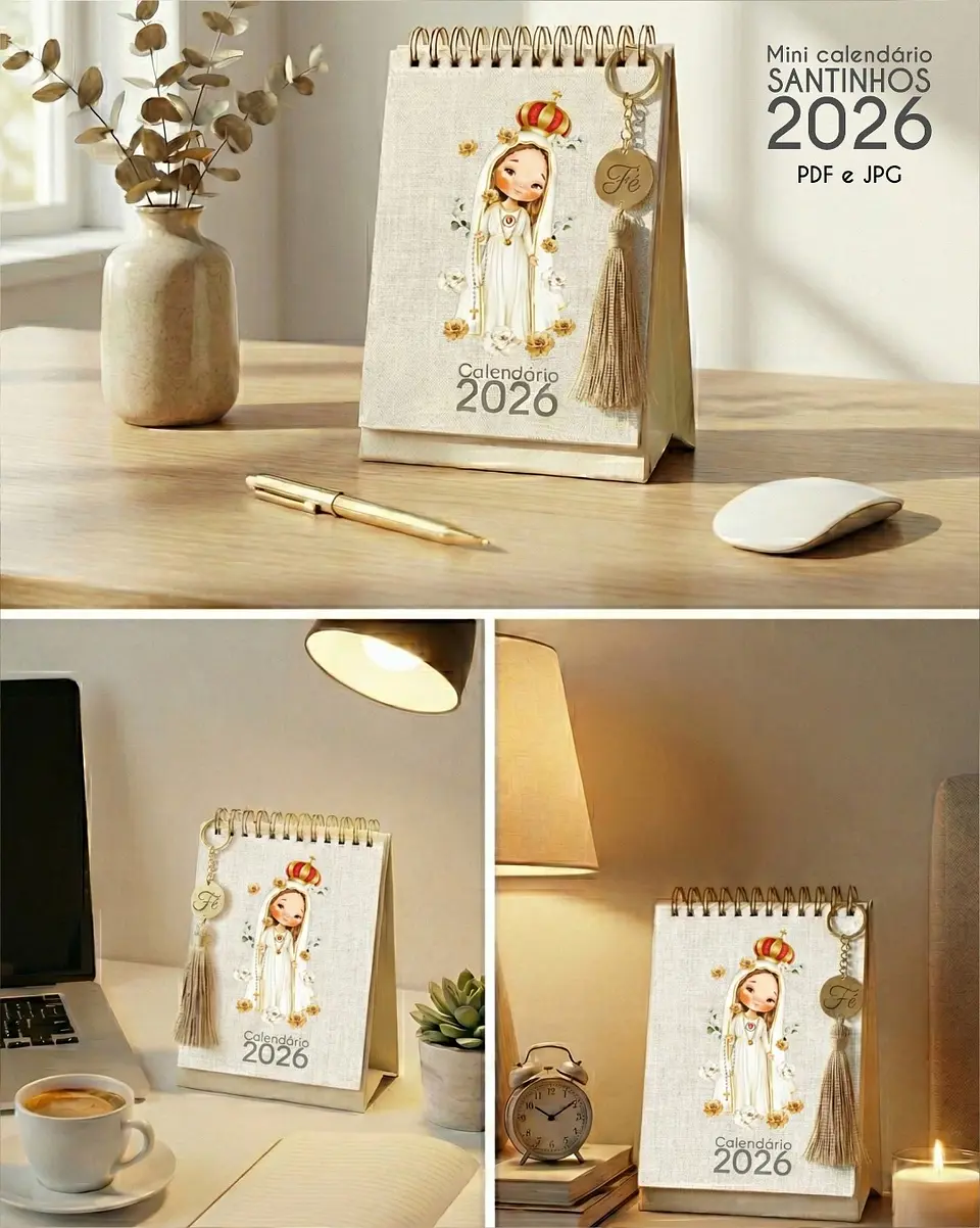 Arquivo Calendário de Mesa Santinhos 2026 Arquivo em Pdf  11