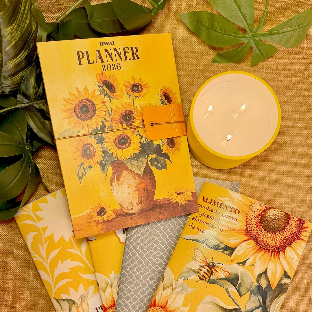 Combo encadernação + Kit digital Girassol Arquivo em Png 6