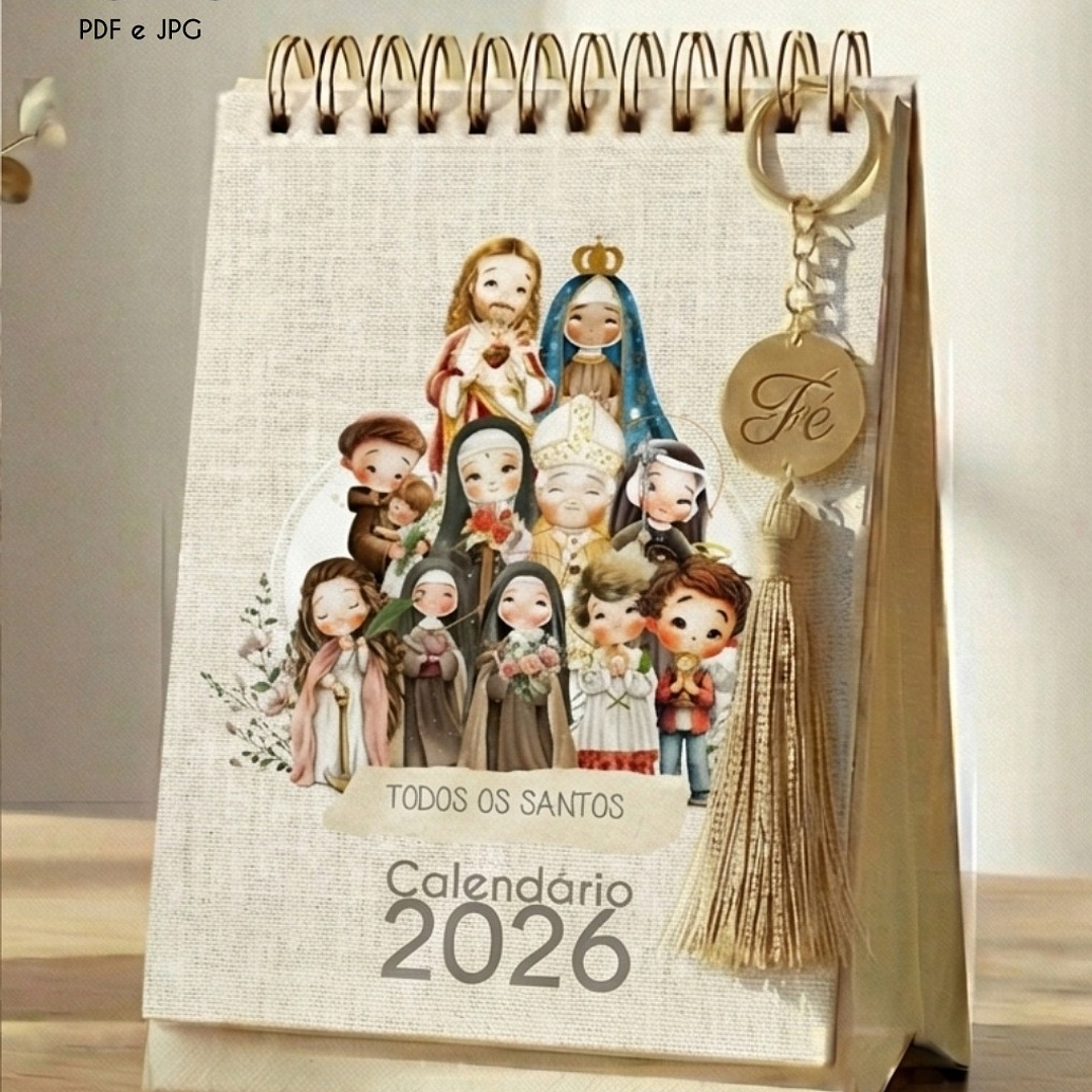 Arquivo Calendário de Mesa Santinhos 2026 Arquivo em Pdf  12
