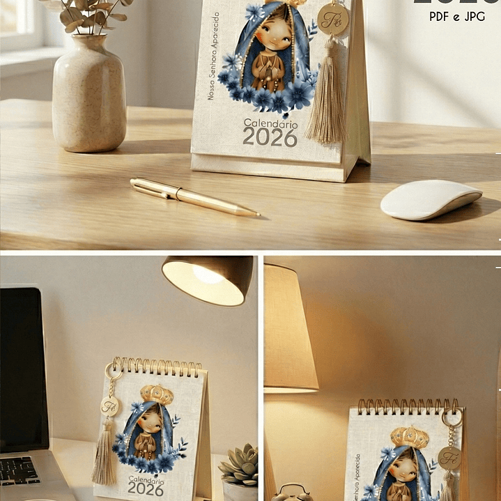 Arquivo Calendário de Mesa Santinhos 2026 Arquivo em Pdf  13