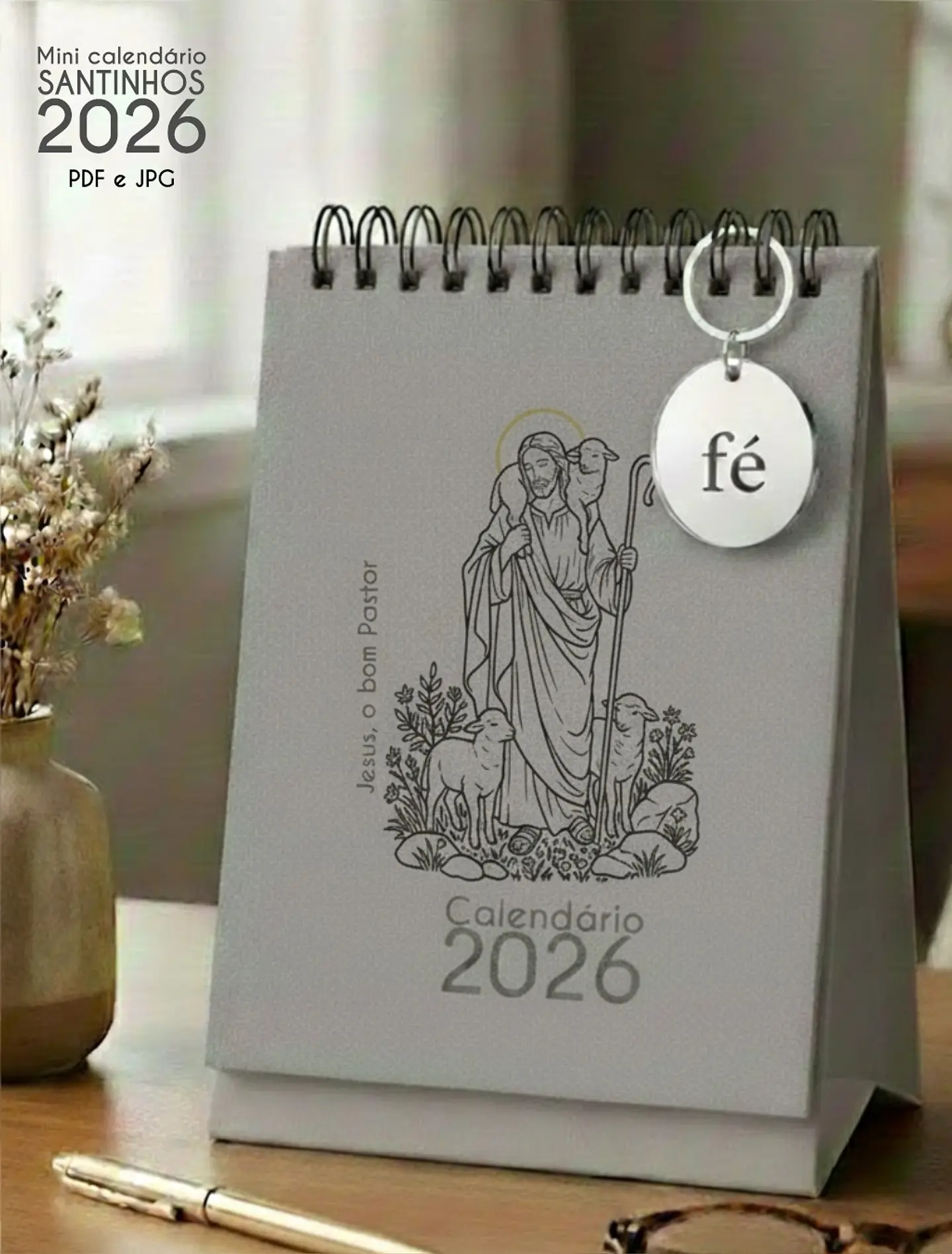 Arquivo Calendário de Mesa Santinhos 2026 Arquivo em Pdf  14