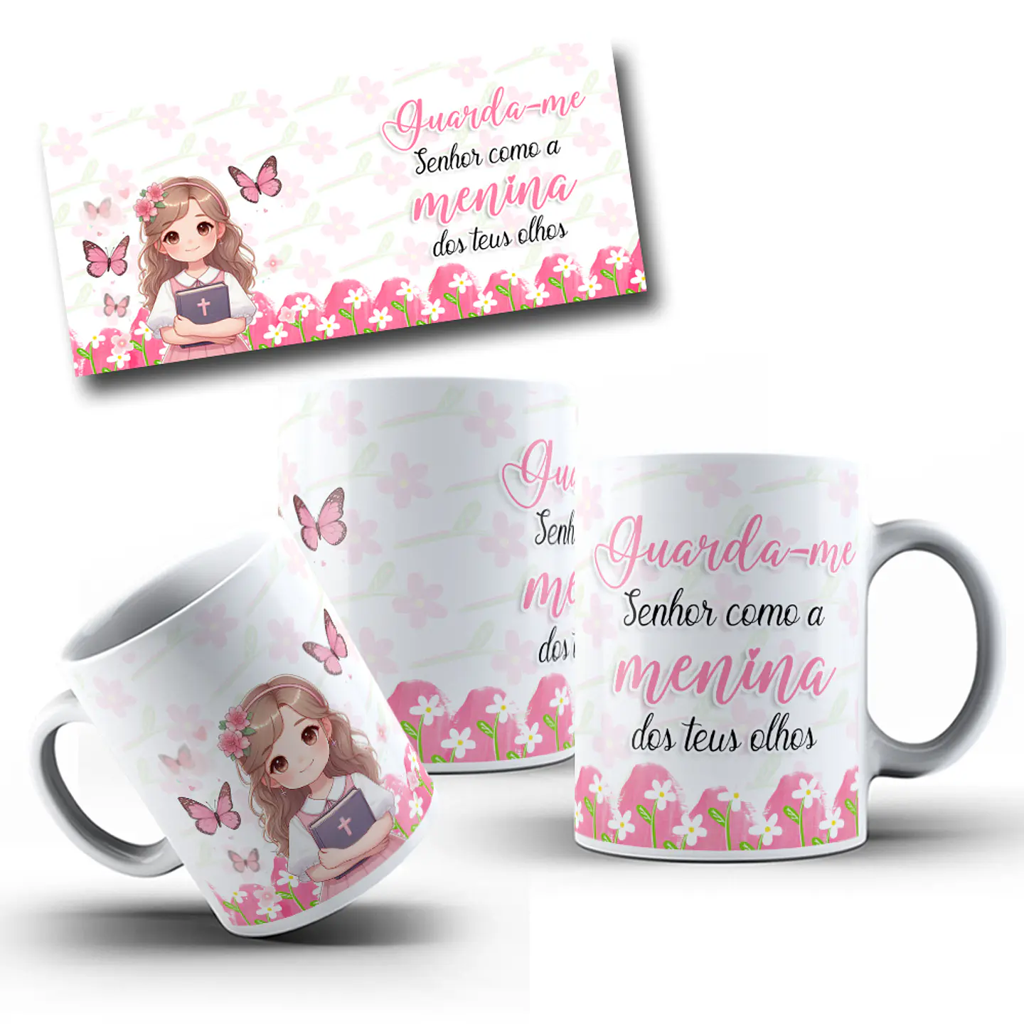 Arte Caneca Guarda me senhor menina dos teus olhos Arquivo em Jpg  1