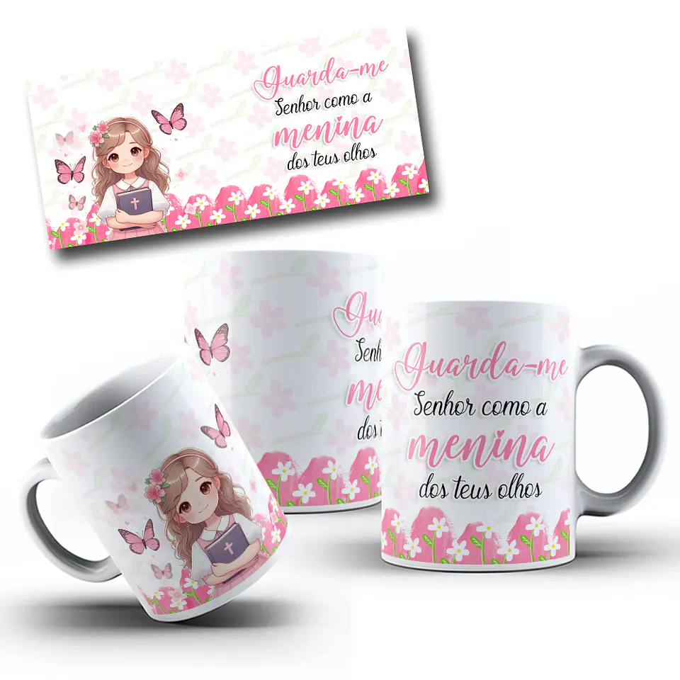 Arte Caneca Guarda me senhor menina dos teus olhos Arquivo em Jpg  1