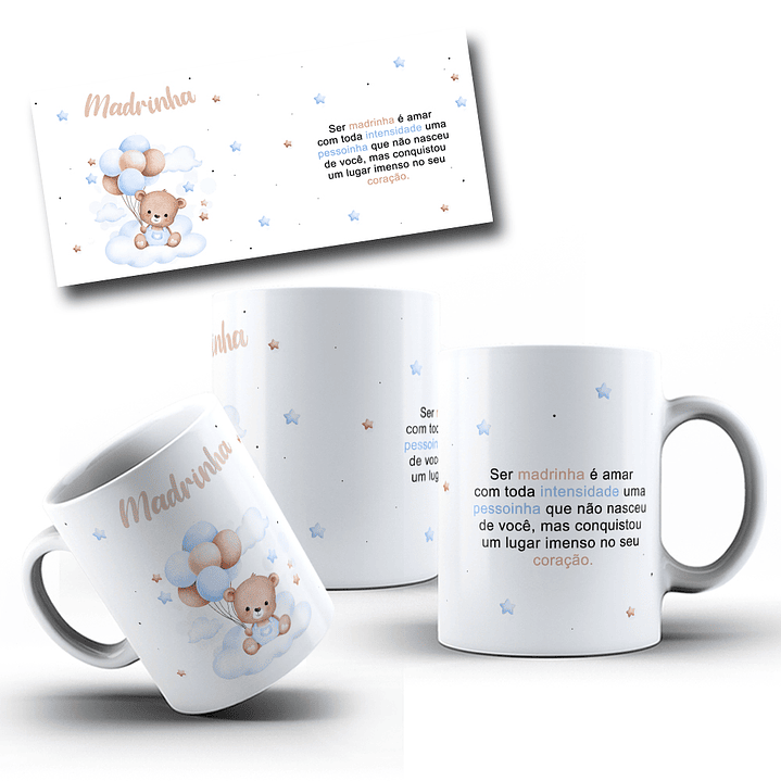 Arte Caneca Madrinha e Padrinho Arquivo em Jpg  2