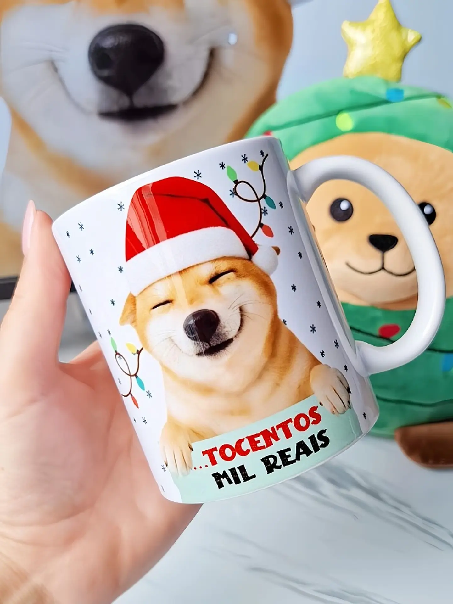 Arte Caneca Nesse Natal eu só queria um OI...tocentos mil reais  em Jpg  1