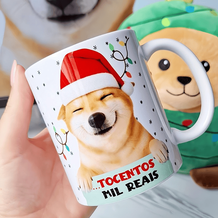 Arte Caneca Nesse Natal eu só queria um OI...tocentos mil reais  em Jpg  1