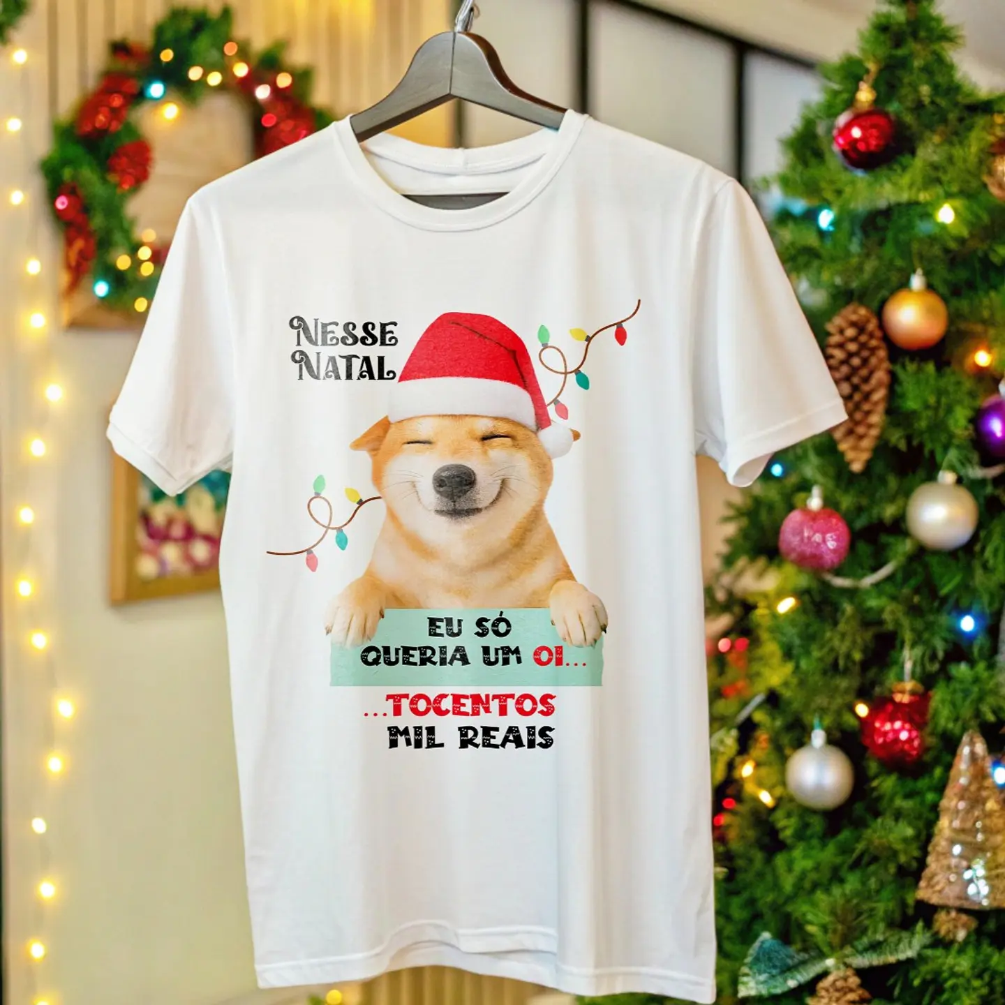 Arte Caneca Nesse Natal eu só queria um OI...tocentos mil reais  em Jpg  2